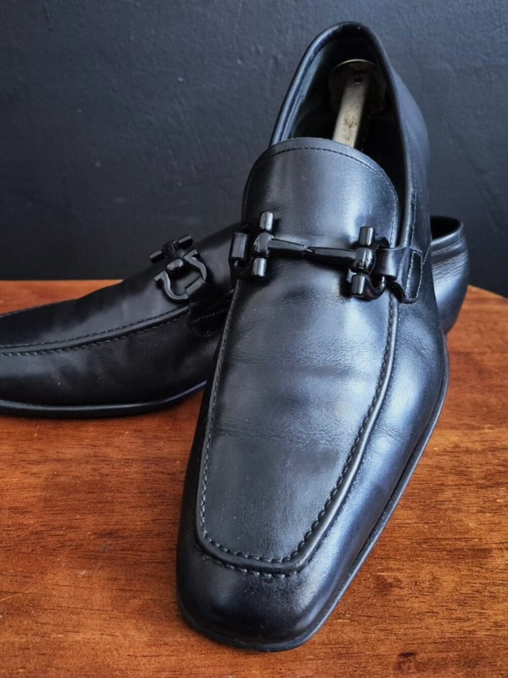 Salvatore Ferragamo Men’s Leather Bit Loafers Size 9.5 D